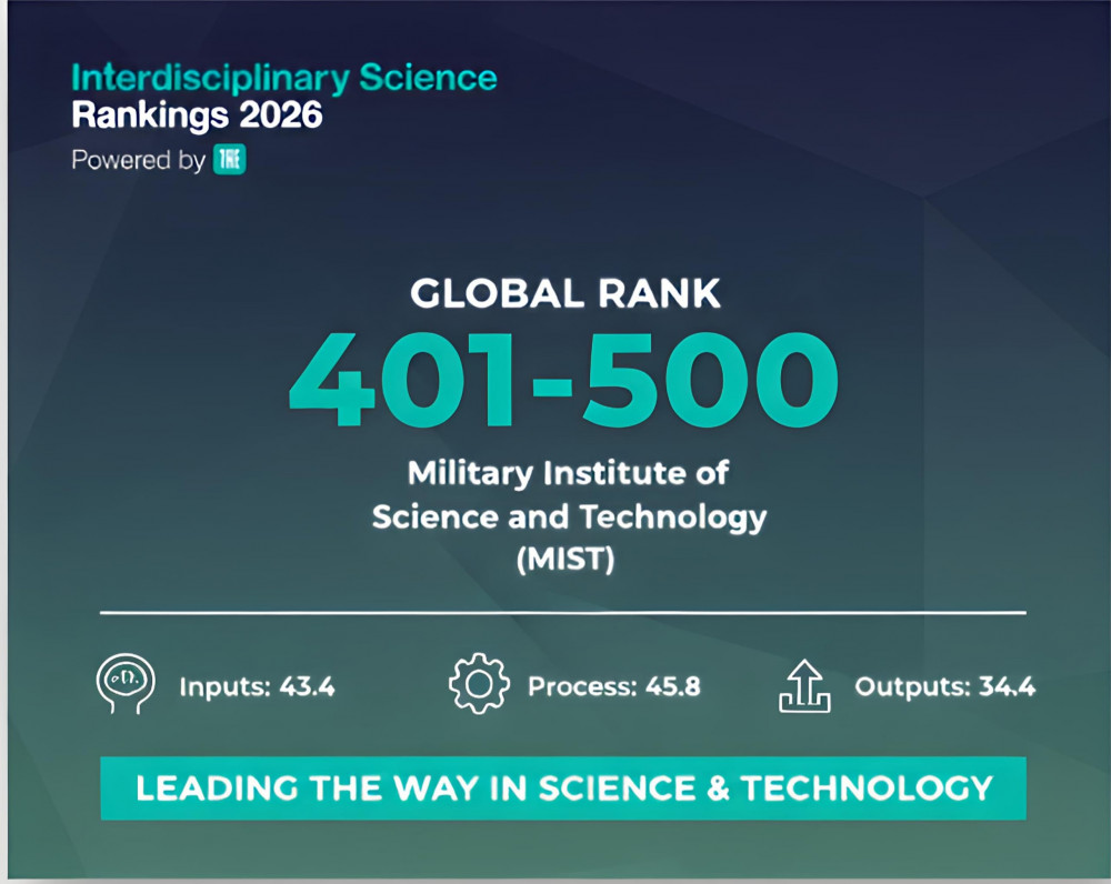 A Milestone for MIST: Featured in THE Interdisciplinary Science Ranking 2026